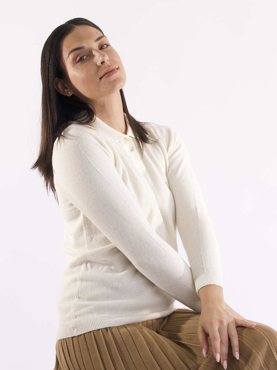 Two Button Lambswool Polo