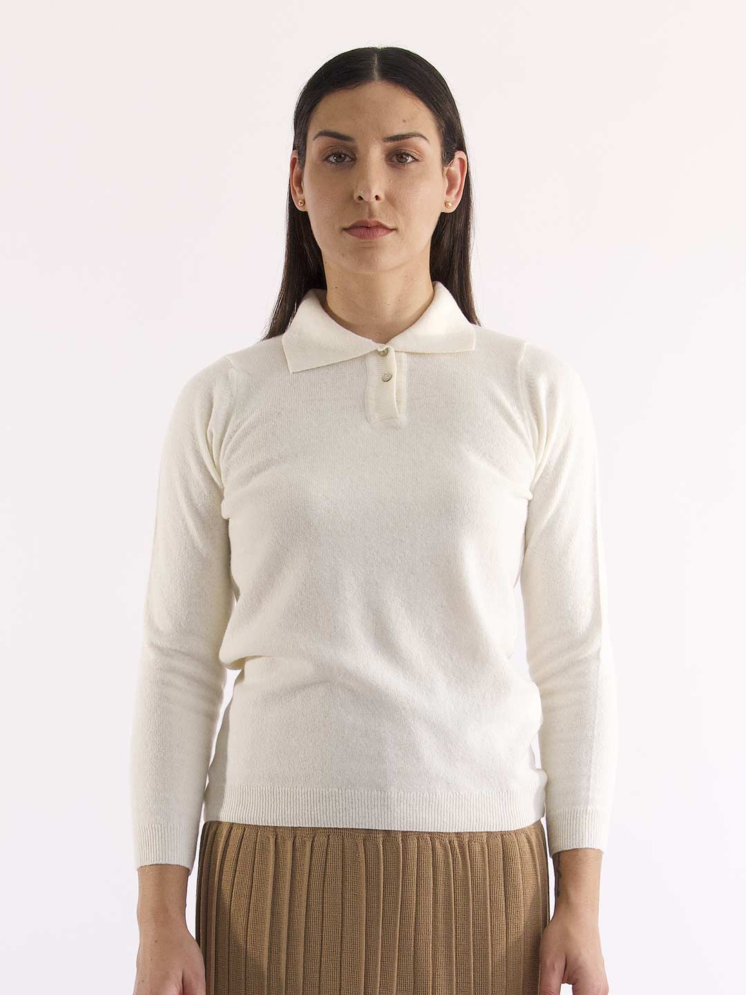 Two Button Lambswool Polo