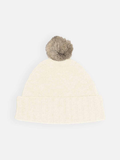Lambswool Beanie with Pom-Pom