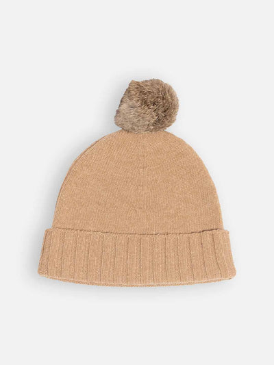 Lambswool Beanie with Pom-Pom