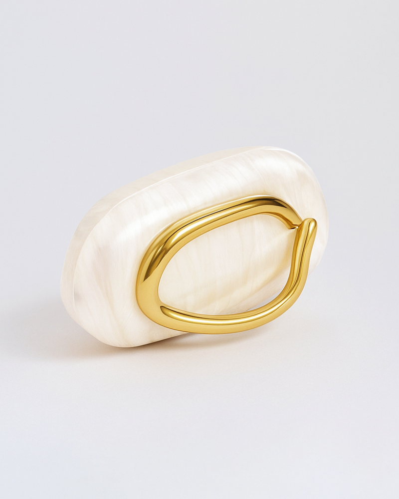 Sculptural Pearl Clutch