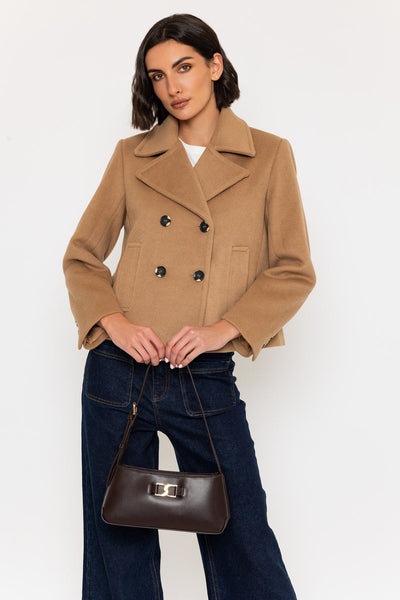 Camel Double Breasted Jacket