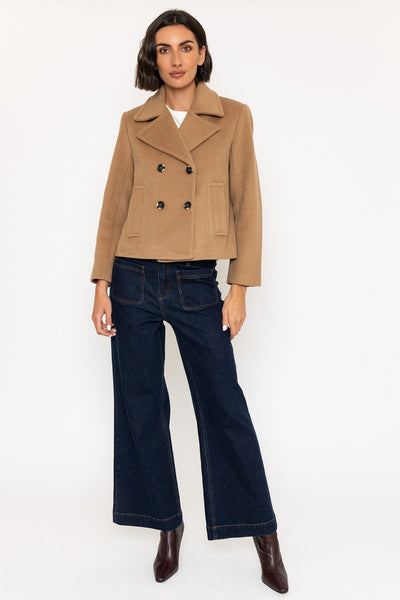 Camel Double Breasted Jacket