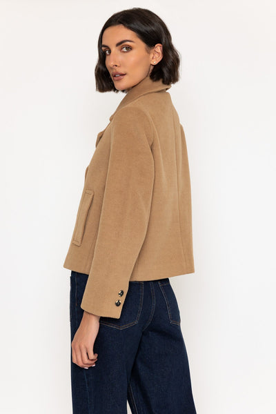Camel Double Breasted Jacket