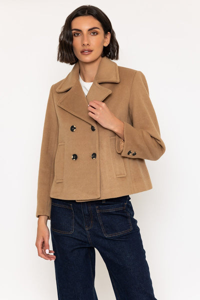 Camel Double Breasted Jacket