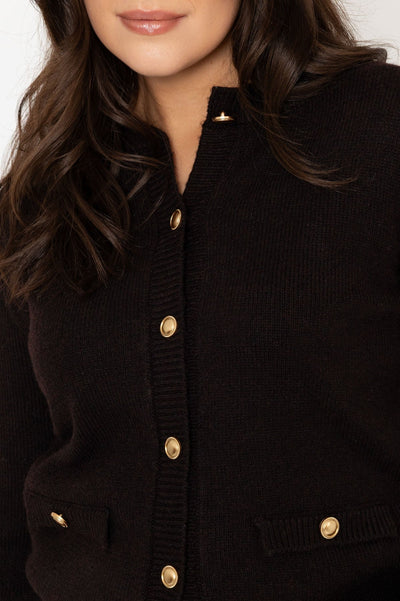 Wool Blend Cardigan in Brown