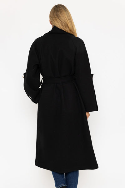 Black Long Belted Coat
