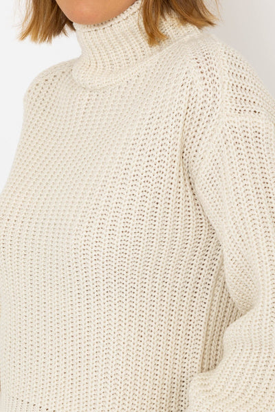 Ivory Fisherman Rib Knit Jumper