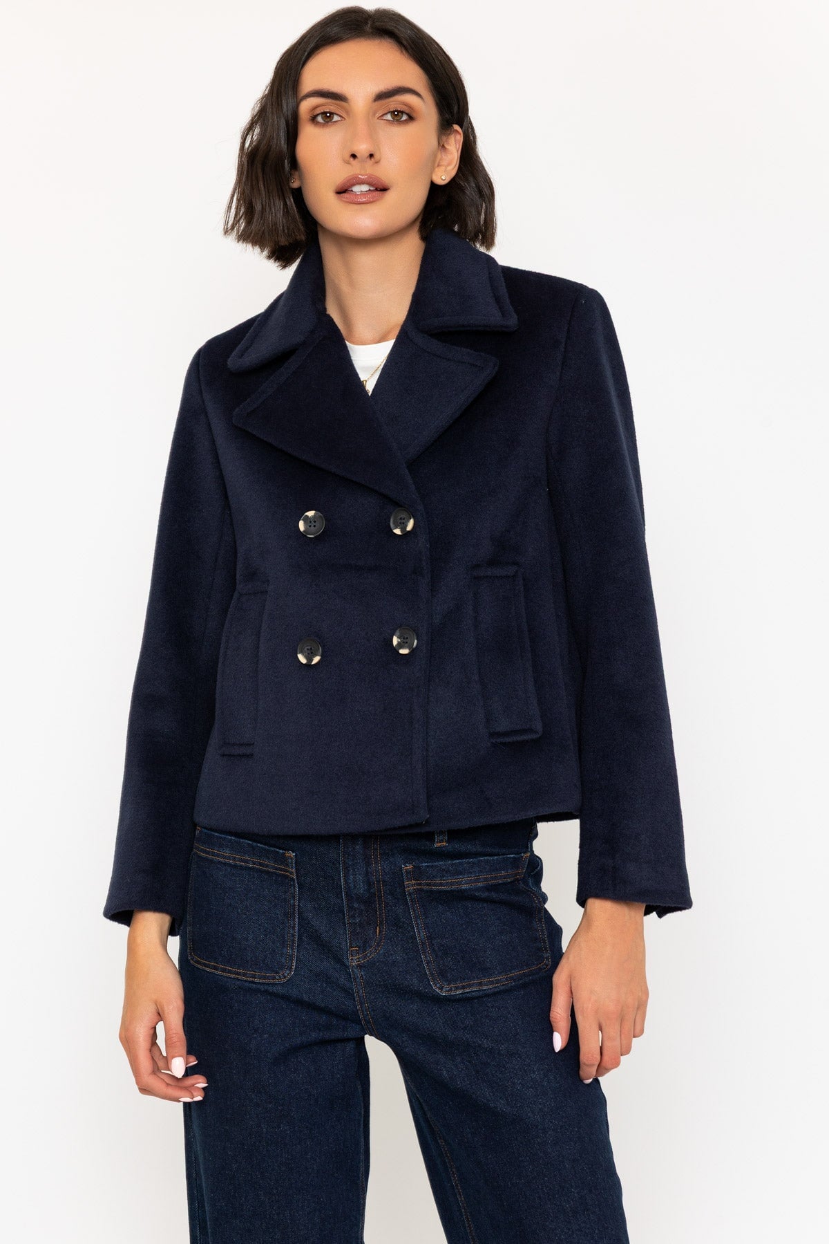 Navy Double Breasted Jacket