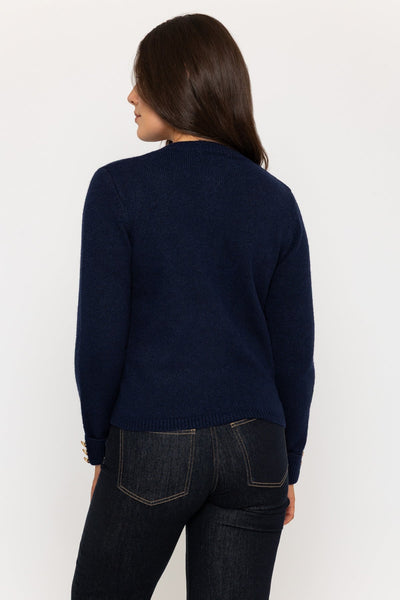 Wool Blend Cardigan in Navy